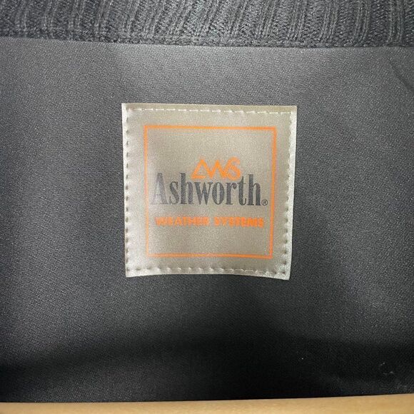 Ashworth Golf  Pullover Half Zip Lined Sweater  Black Blue  Mens Large - Picture 4 of 8